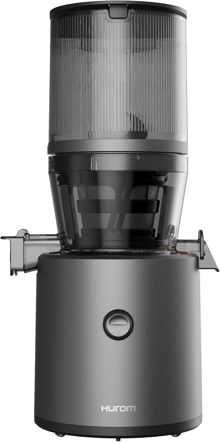 Hurom Slow Juicer | Juicer Vegetable and Fruit | H320N | Electric Cold Press | Quiet engine | Easy to Clean with Large Container and Strainer Filter 2 L | 200 watts | BPA Free | Titanium Grey