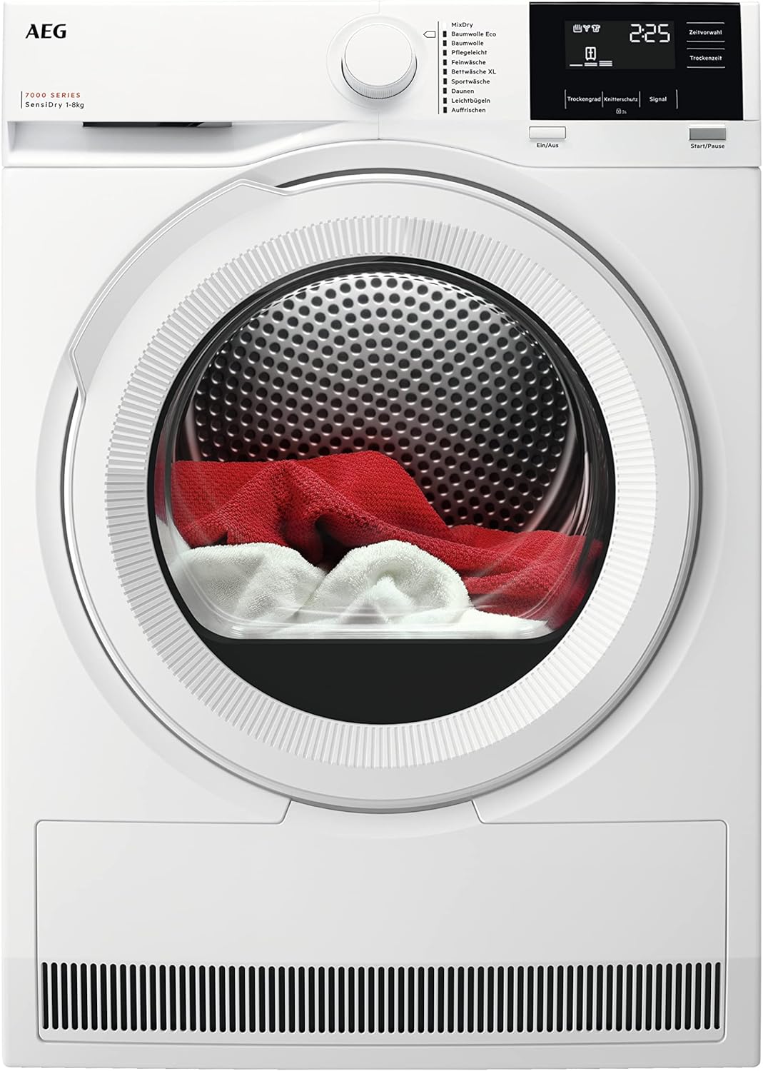 AEG TR7T60580 / Heat Pump Dryer / SensiDry – Gentle and Energy Saving / 8.0 kg / A++ / Automatic Volume / Wrinkle Protection / Child Lock / Gentle Drum / Start Time Delay