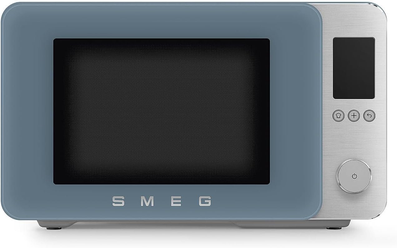 Smeg Store Smeg, MOC02SBMEU 9 Functions and 3 Combinations 25 Automatic Programmes Inverter Technology Soft Close System Includes Grill Accessories 2100W Storm Blue Matt