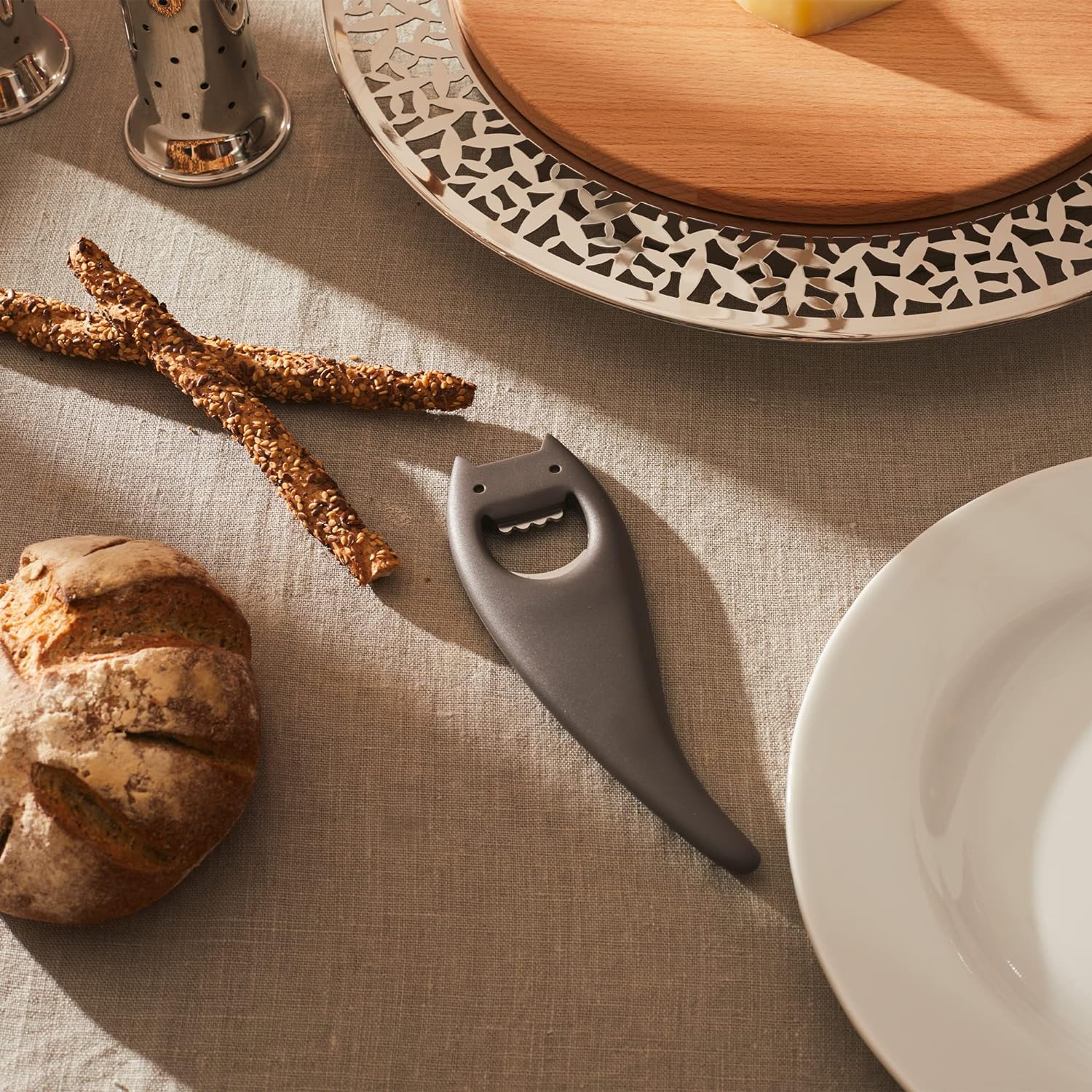 A di Alessi Diabolix Bottle Opener, Black Anthracite, (ABC01 B)