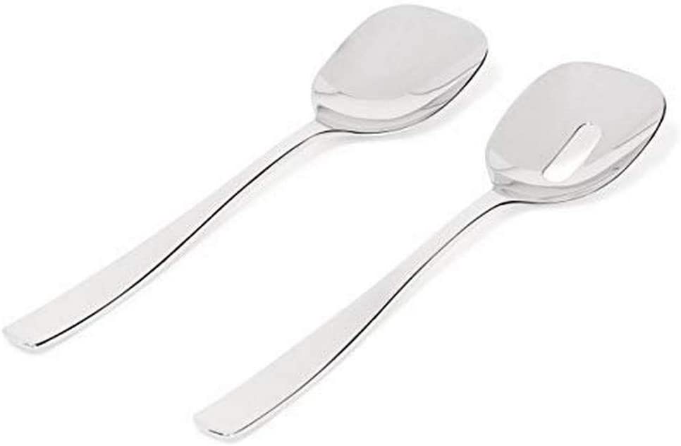 A di Alessi Knifeforkspoon Salad Set, Polished, (AJM22/14)