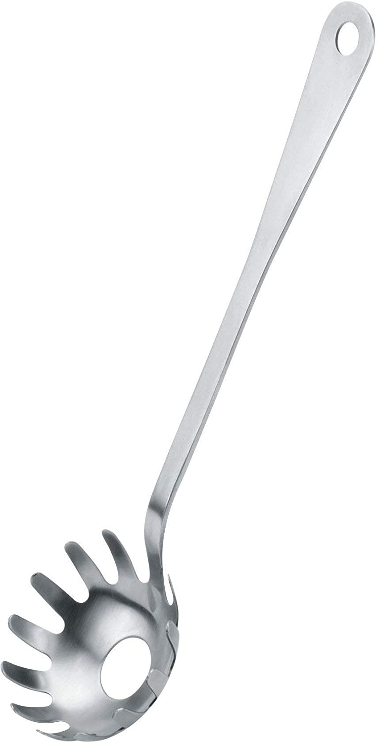 A di Alessi Knifeforkspoon Spaghetti Serving Fork, Polished, (AJM19/57 L)