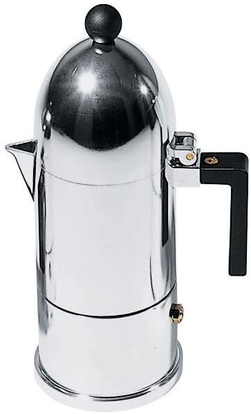 A di Alessi La Cupola Espresso Coffee Maker, 3 Cups, Black, (A9095/3 B)