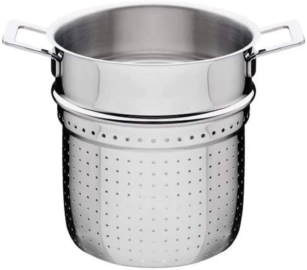 A di Alessi Pots&Pans Pierced Basket for Pasta, Set, (AJM306)