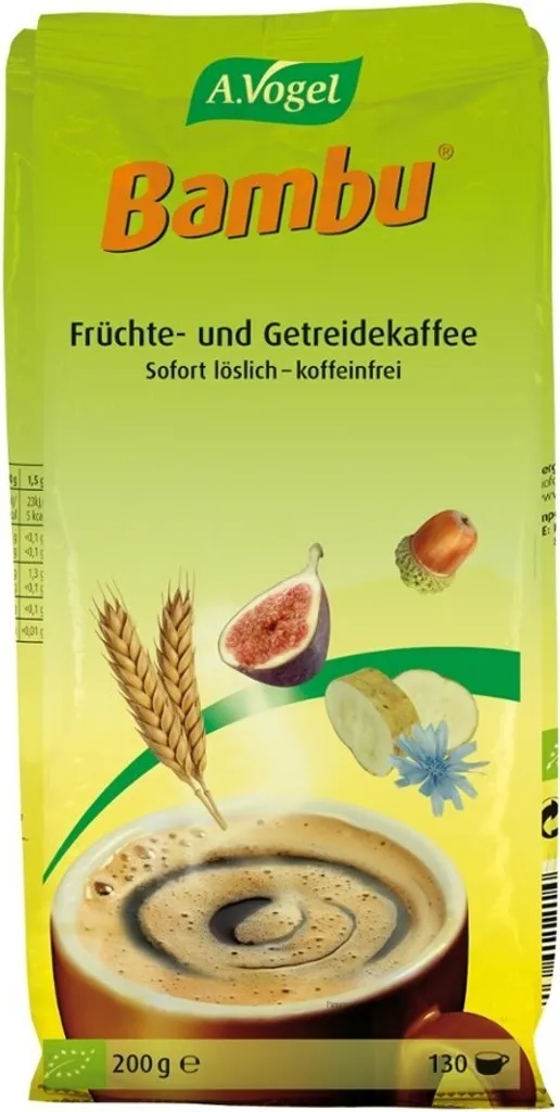 A.Vogel A. Vogel Bambu Instant Fruit and Grain Coffee Refill Bags, 200 g