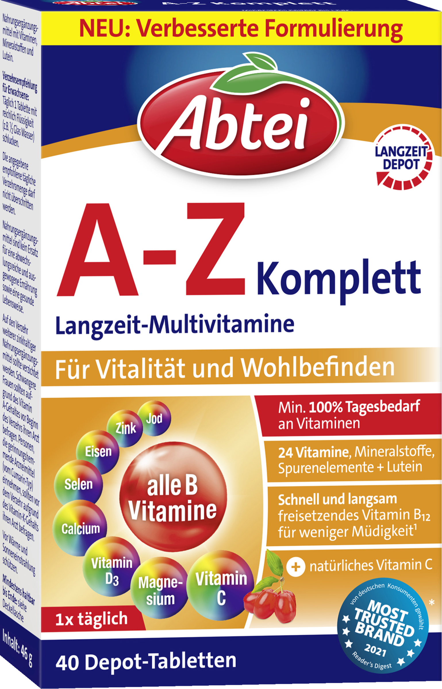 Abtei A-Z Complete long-term multivitamins