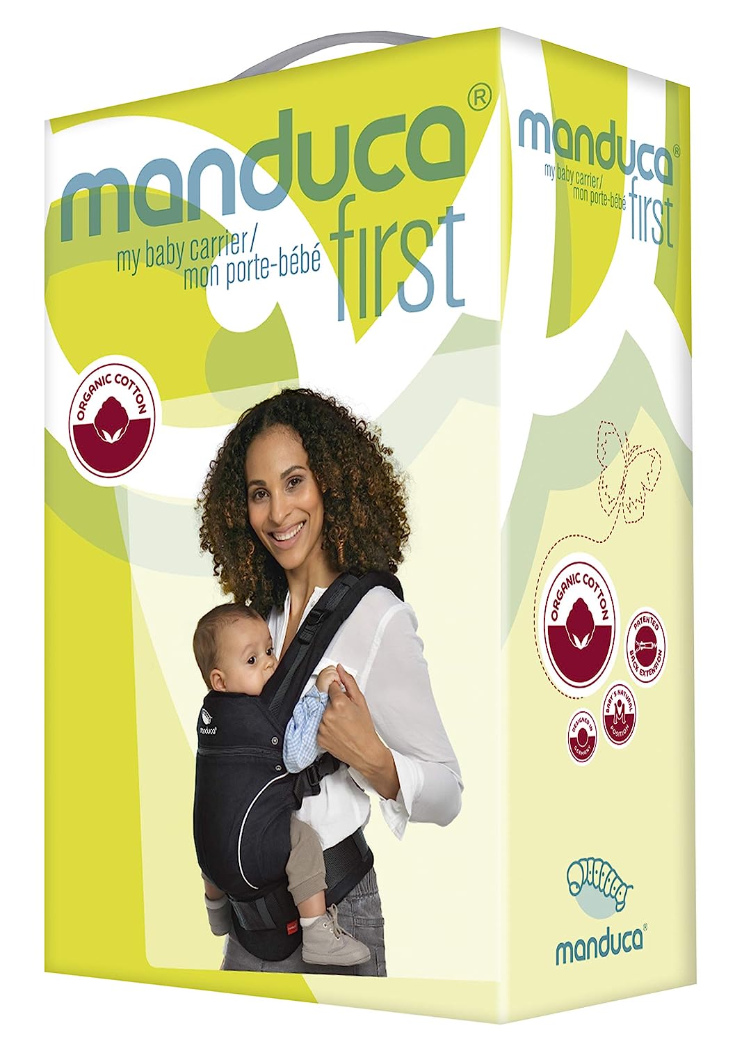 manduca First Baby Carrier > Berry < Baby and Child Carrier with Back Extension & Ergonomic Waist Belt for Babies & Toddlers from 3.5 to 20 kg (First PureCotton, Berry/Dark Red)