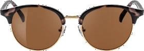 SUNDANCE Sunglasses adults brown patterned frame, brown tinted round lenses, Havana look, 1 piece