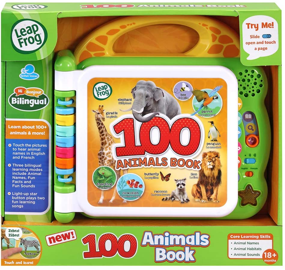 Leapfrog Lpf-Bok01 Book Of 100 Animals, Multi-Colour