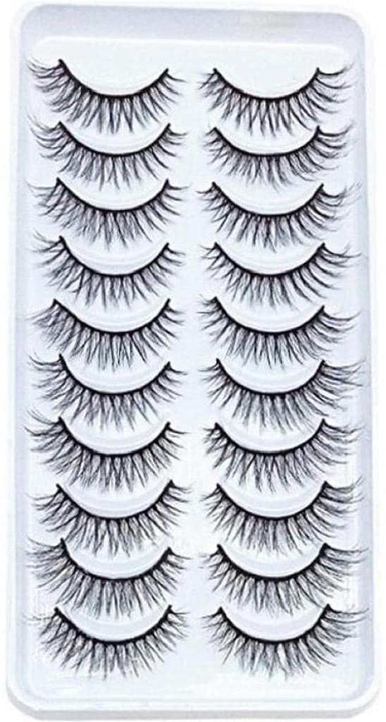 TOSSPER 10da Lashes Natural Eyelashes Cils Makeup Extension False Eyelashes