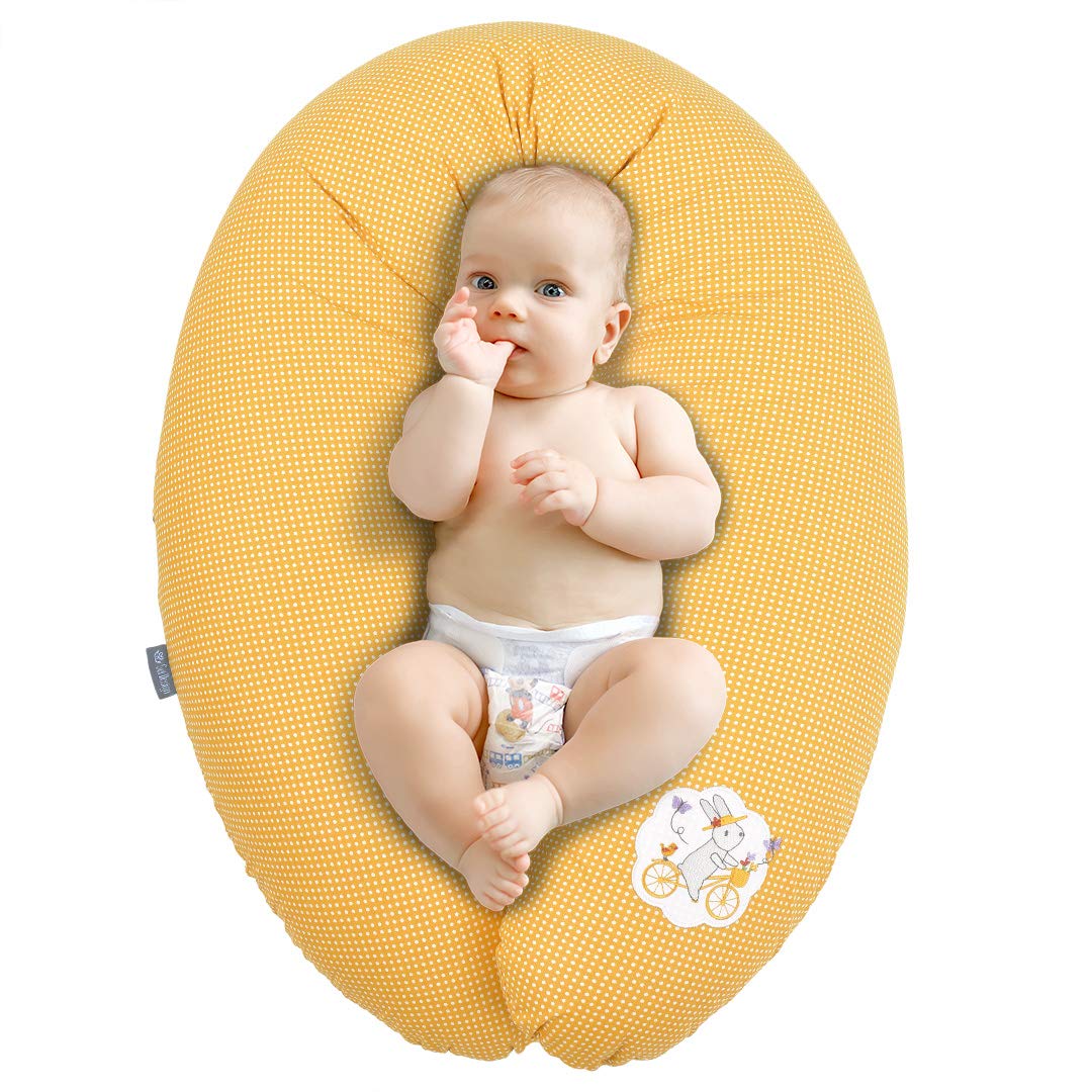 sei Design Quality Baby Nursing Cushion Maternity Pillow by Be Design 170 x 30 cm, Filling From 3-D fiber ball – Super Soft and Comfortable. Cover with High-Quality Embroidery.