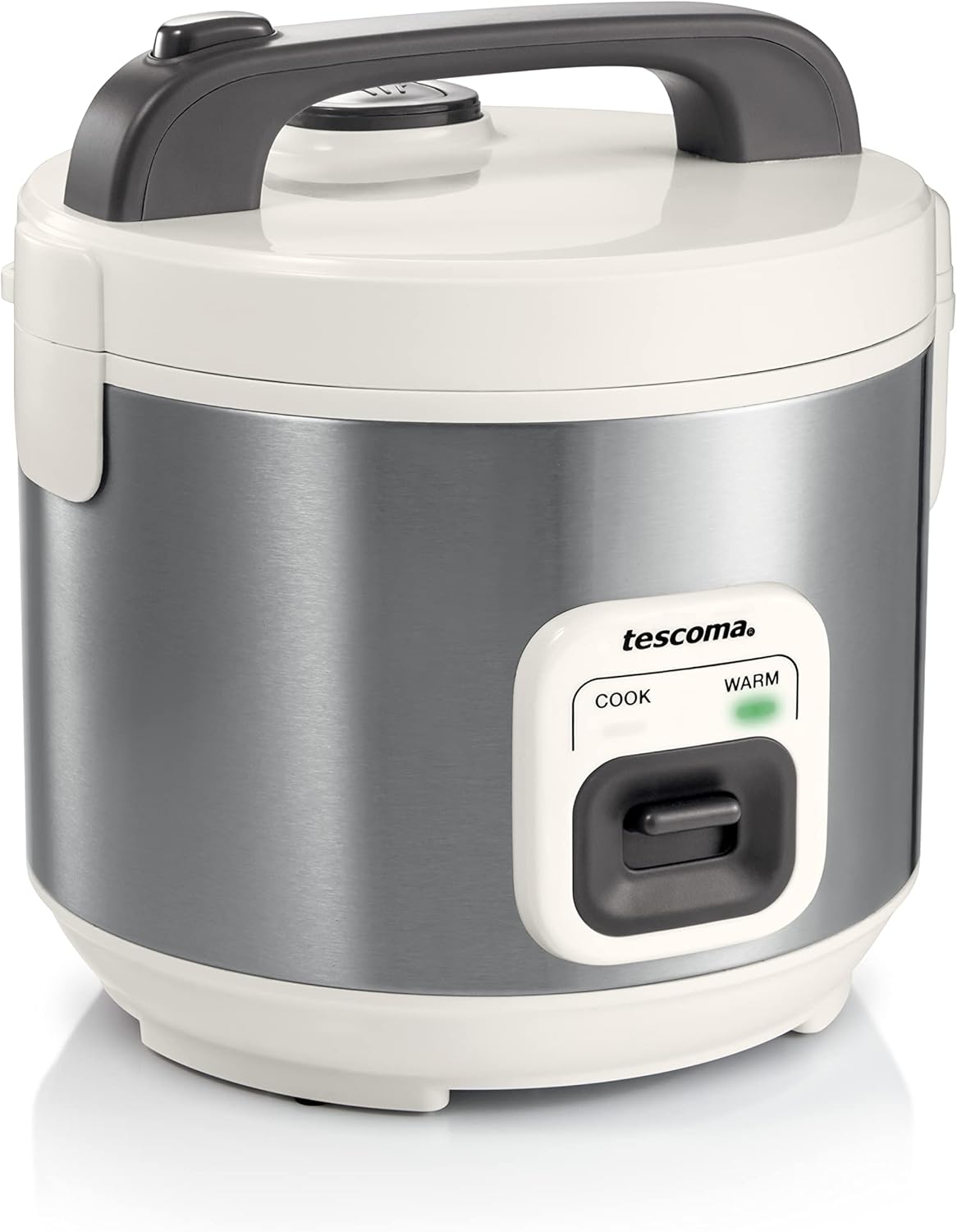 Tescoma GrandCHEF Premium Electric Rice Cooker, Non-Stick Inner Pot, Automatic Warming Mode, Includes Steamer Insert for Kitchen Versatility, White