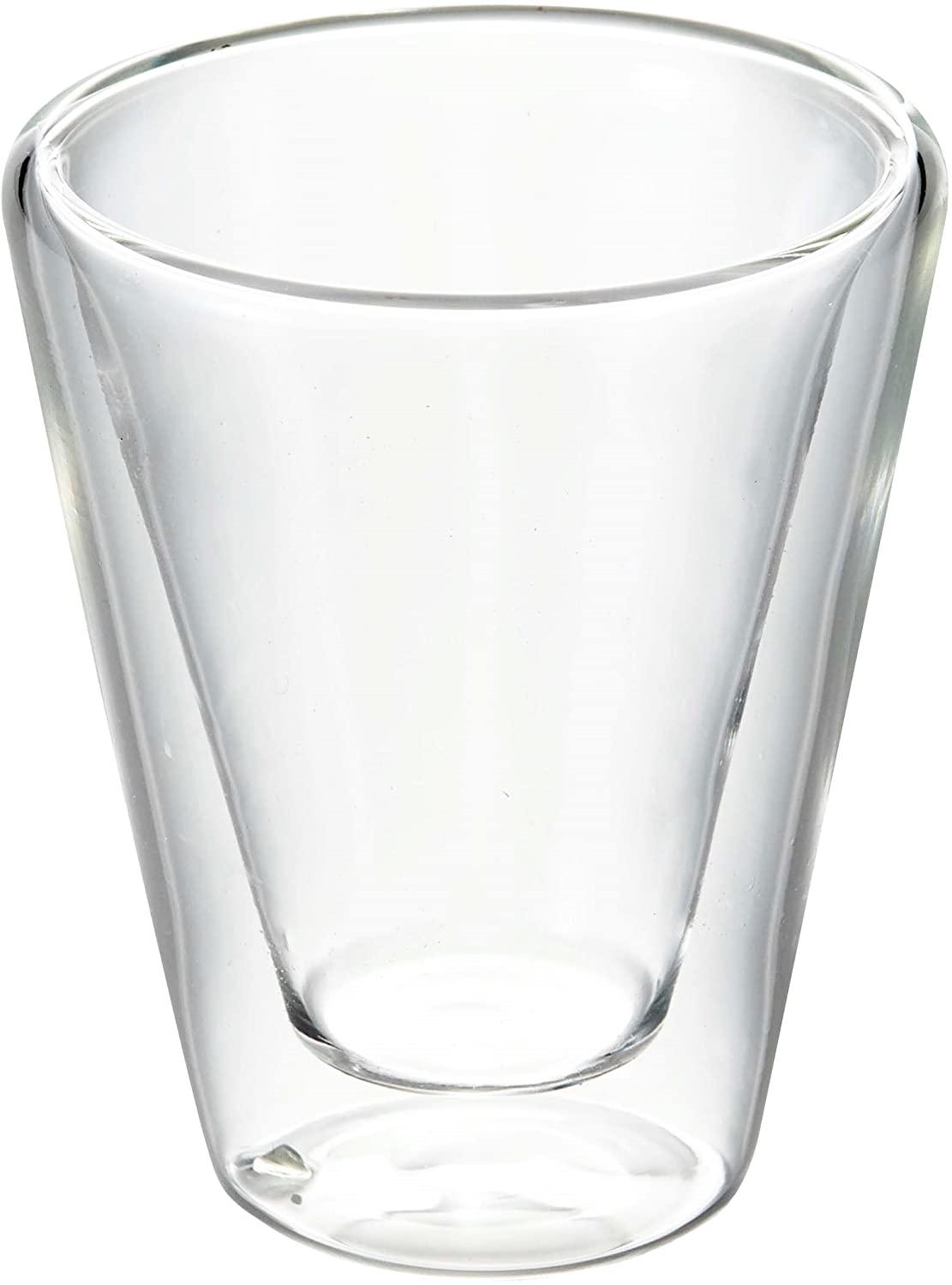 Luigi Bormioli 1455 Tea and Coffee Glasses 85 ml Double-Walled Borosilicate Glass Set of 2 Without Handles