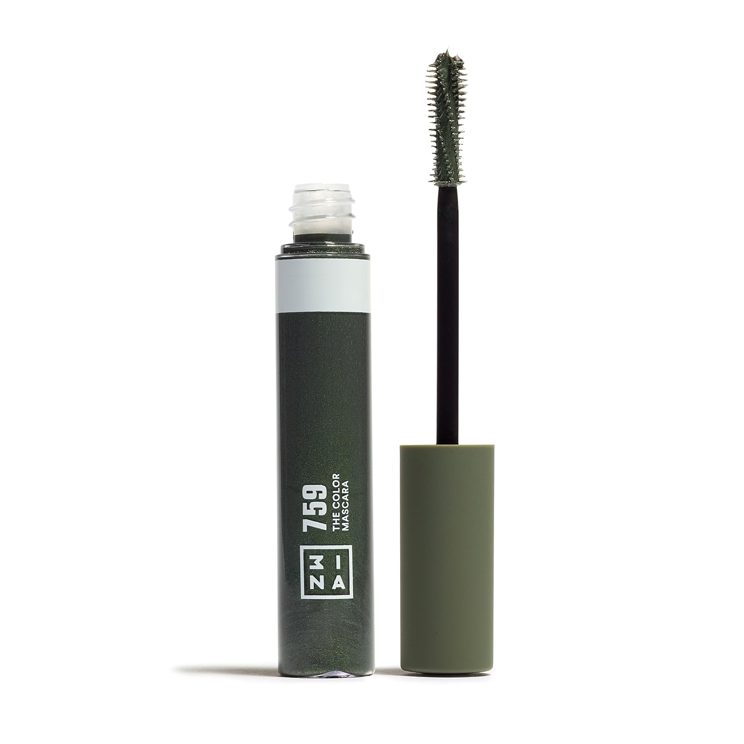 3INA MAKEUP - Vegan - The Color Mascara 759 - Green - Volume and Length - Colorful Mascara - Highly Pigmented - Vegetable Keratin Formula - Long-Lasting - for Sensitive Eyes - Cruelty Free