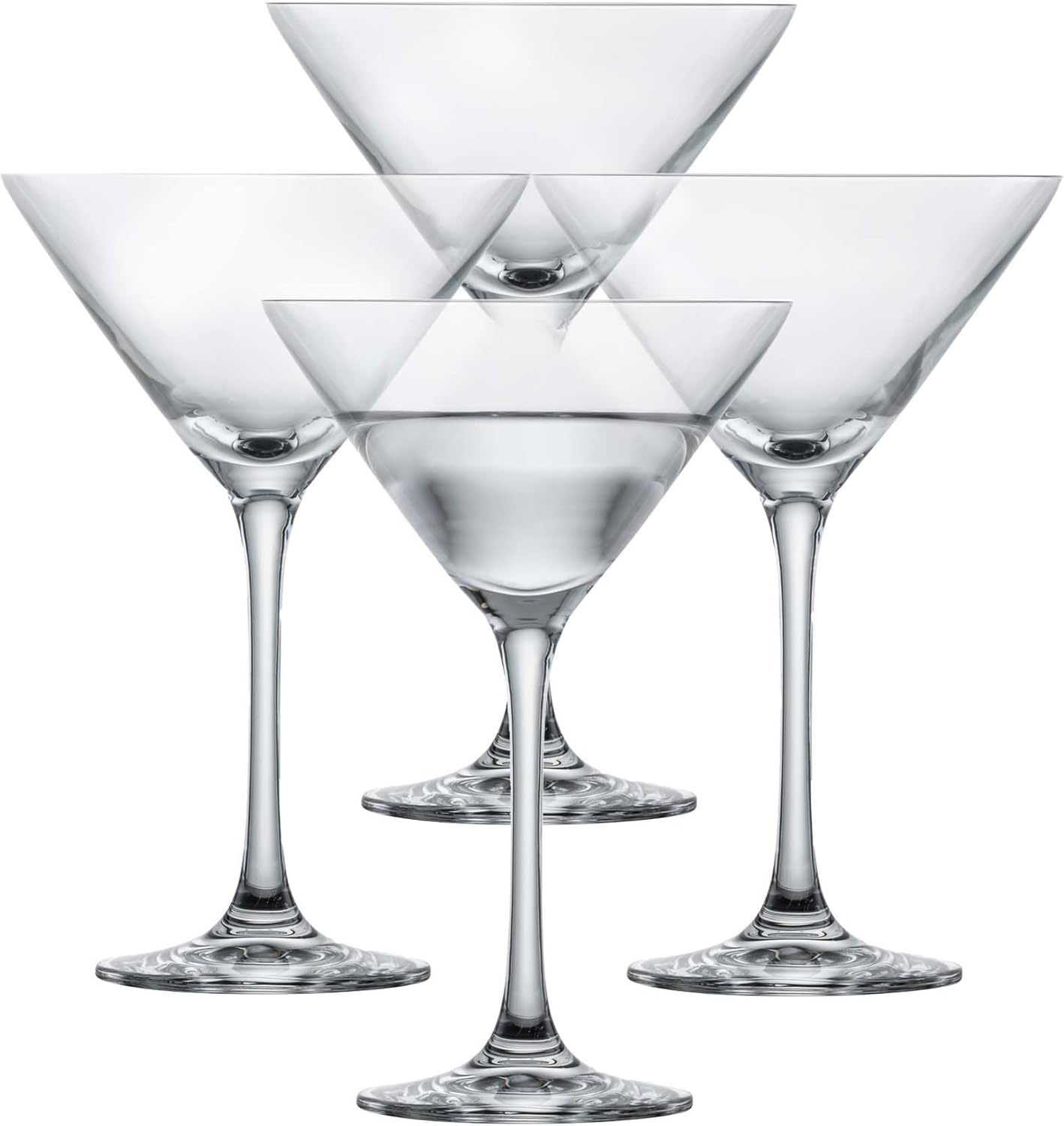 SCHOTT ZWIESEL Martini Glass Bar Special (Set of 4), Classic Martini Glasses, Dishwasher Safe Tritan Crystal Glasses, Made in Germany (Item No. 123658), Clear, Crystal