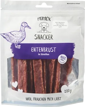 Primox Dog treat duck breast in strips, 200 g