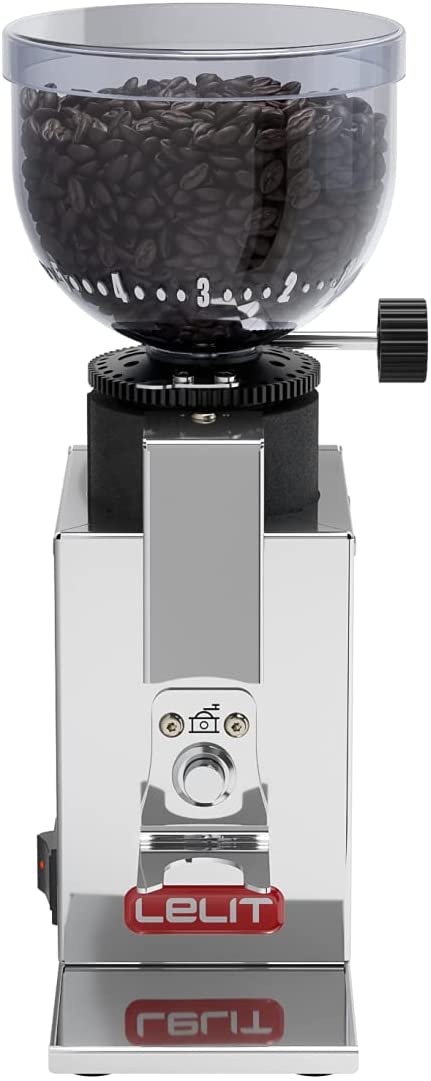 Lelit PL043 MMI Fred PL043MMI Coffee Grinder, Stainless Steel Casing, Micro Grinder Adjustment