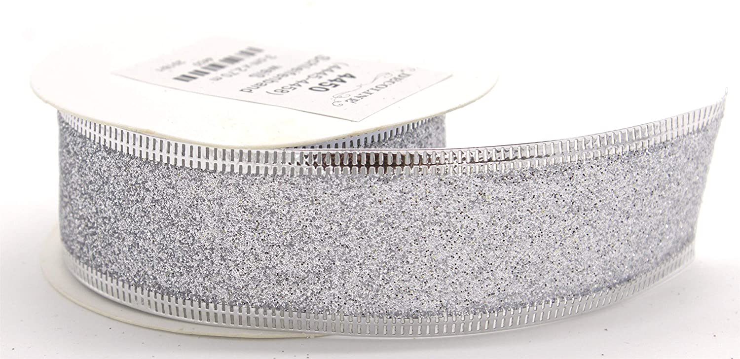DARO DEKO Daro Decoration Ribbon 3 Cm X 2.70 M-White Or Silver-Single Or Set Of 4