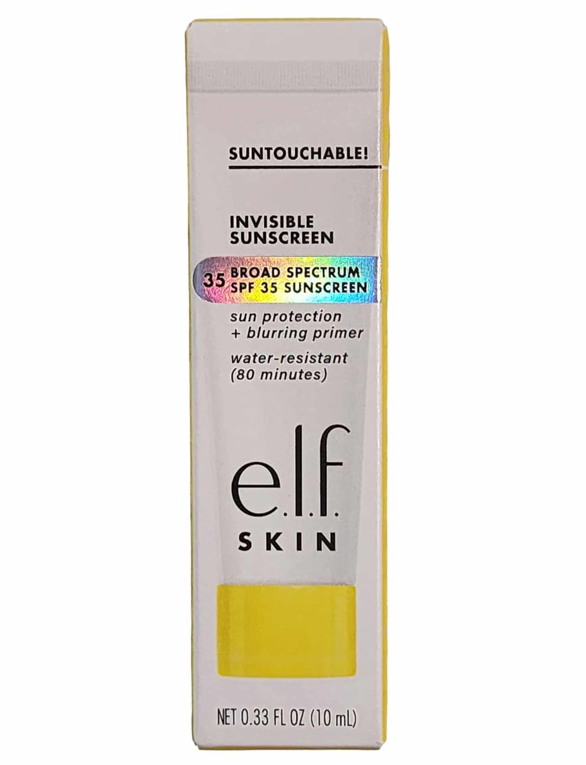 e.l.f. e.l.f. eleven. Cosmetics - Suntouchable! Invisible Sunscreen SPF 30 Mini | Completely Clear Sun Protection and Makeup Primer Hybrid in Travel-Friendly Size