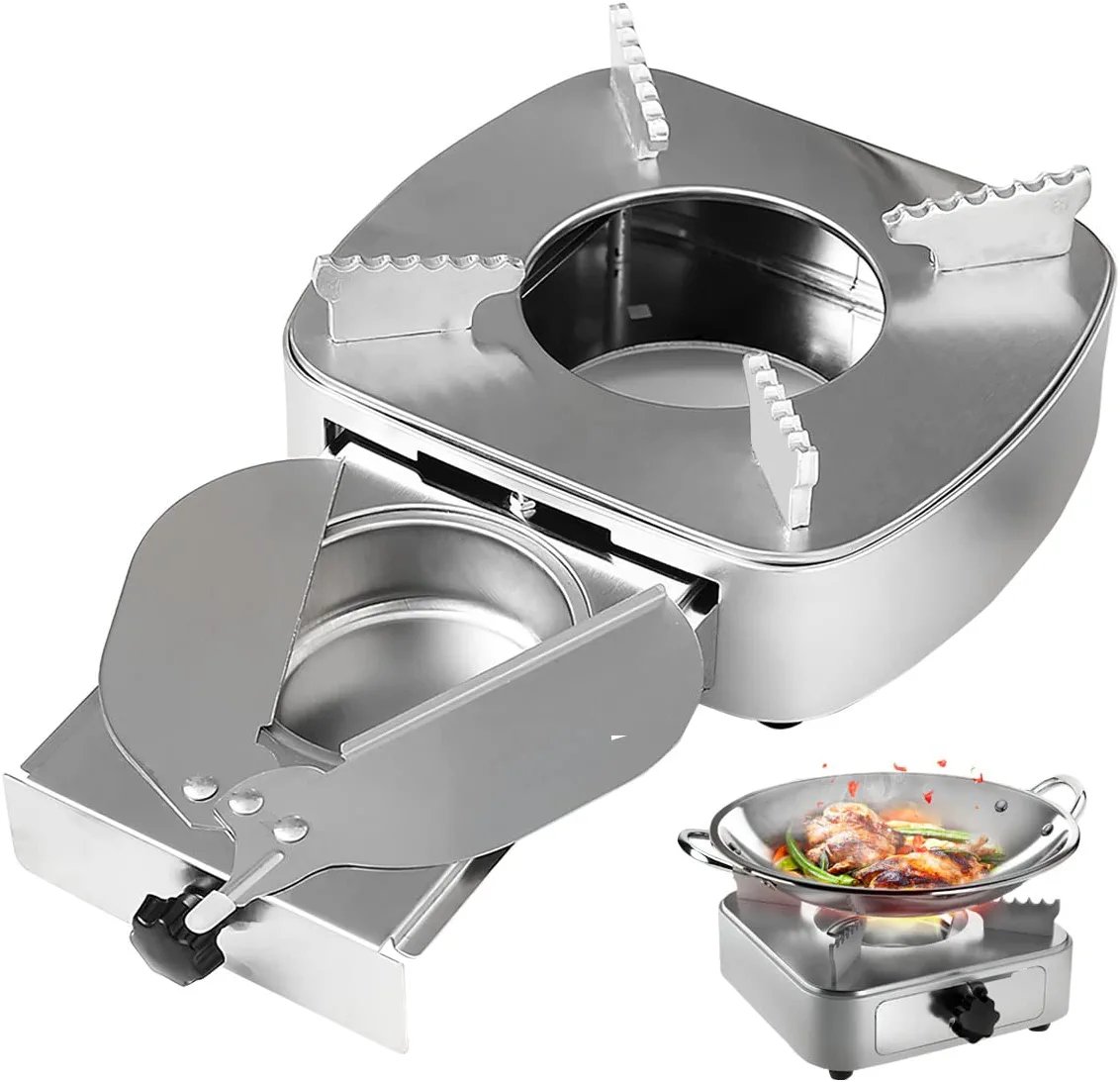 ACTOYS Alcohol Burner Stainless Steel Alcohol Burner Camping Indoor Outdoor Alcohol Stove Spirit Stove Camping Stove Camping Stove Portable