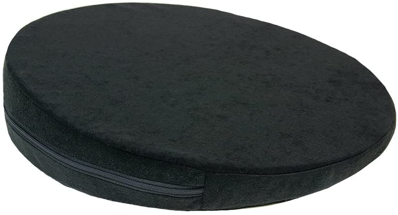 Teckmedi Wedge Cushion, Round, Diameter 36 Cm, 100% Cotton Cover Black – Cushion Sea