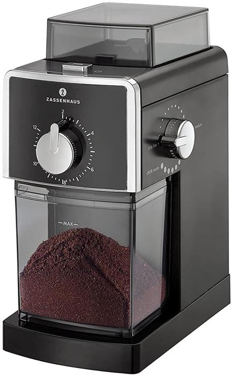 Zassenhaus electric coffee grinder Kingston black, stainless steel, 22 x 17 x 27.5 cm