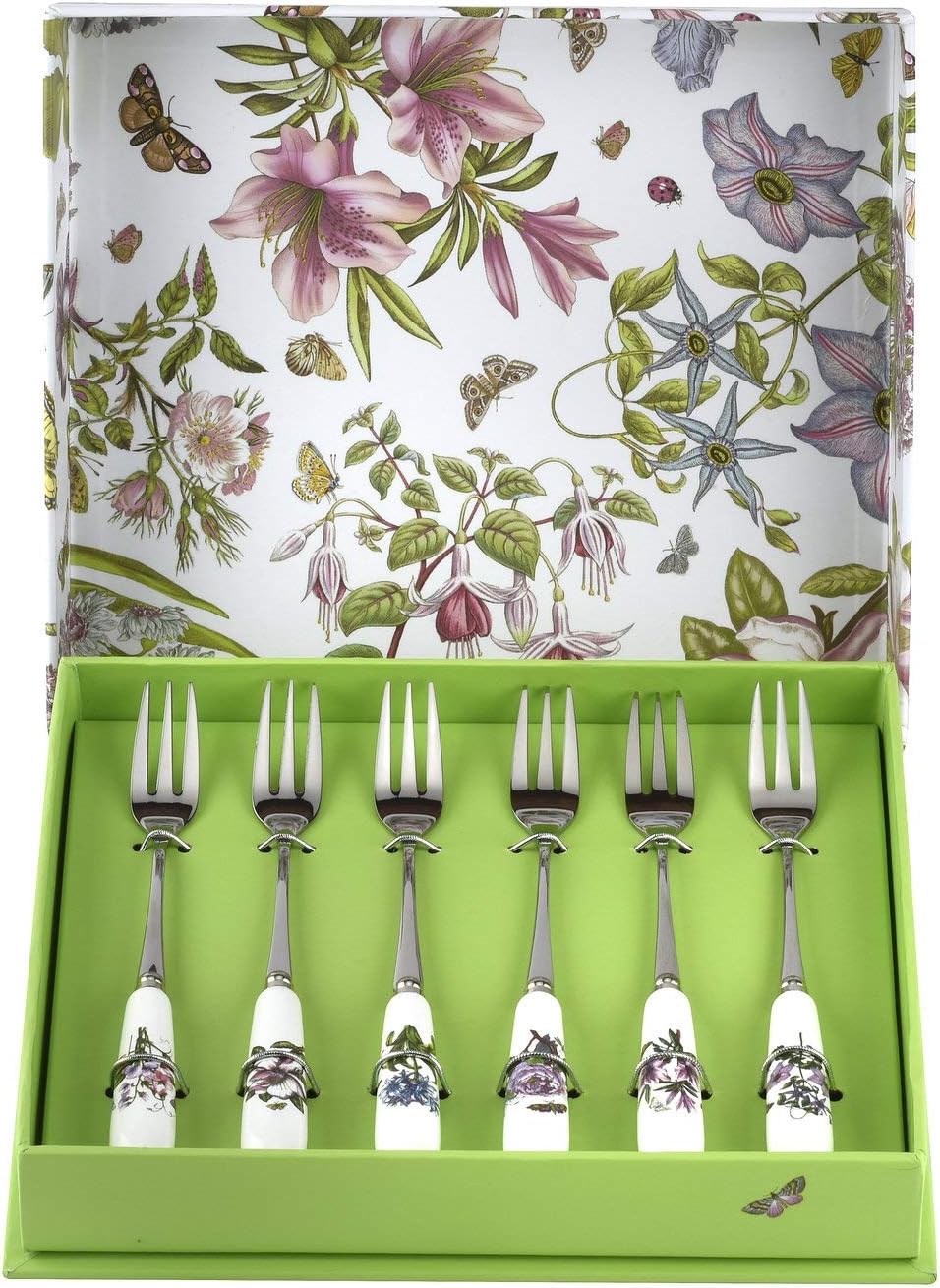 Botanic Garden 6-Piece Pastry Fork, Porcelain Multi-Colour, 1 x 1 x 15 cm