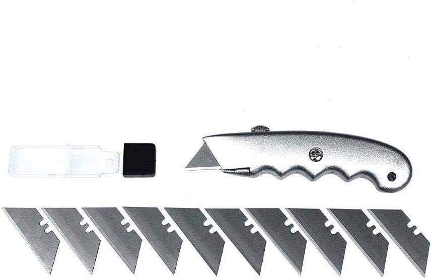 TD-Warenhandel 10 X Universal Trapezoidal Knives - 4 Levels Blade Extension Including 100 