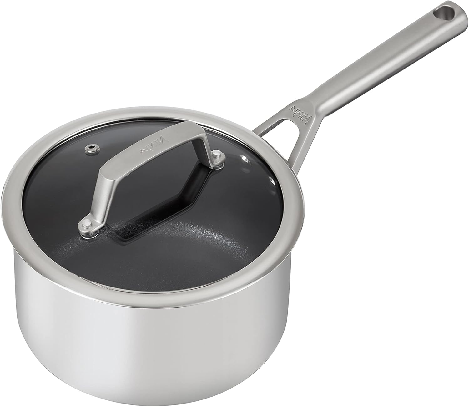 Ninja ZEROSTICK C62200UK Stainless Steel Saucepan 20cm Durable Non Stick Induction Oven Safe to 500F Cast Stainless Steel Handle