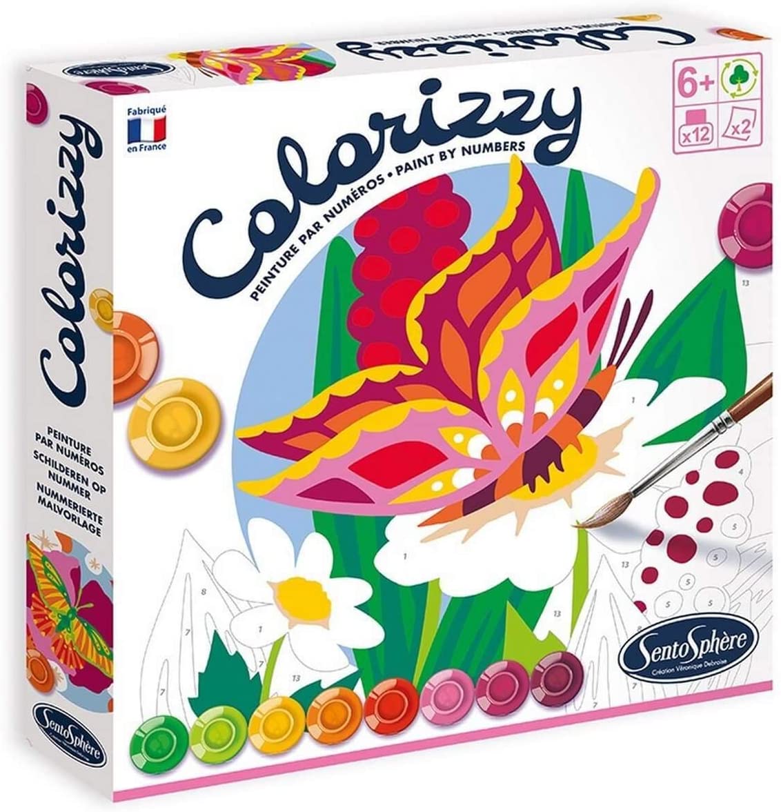 Sentosphere Peinture Colorizzy: Les Papillons
