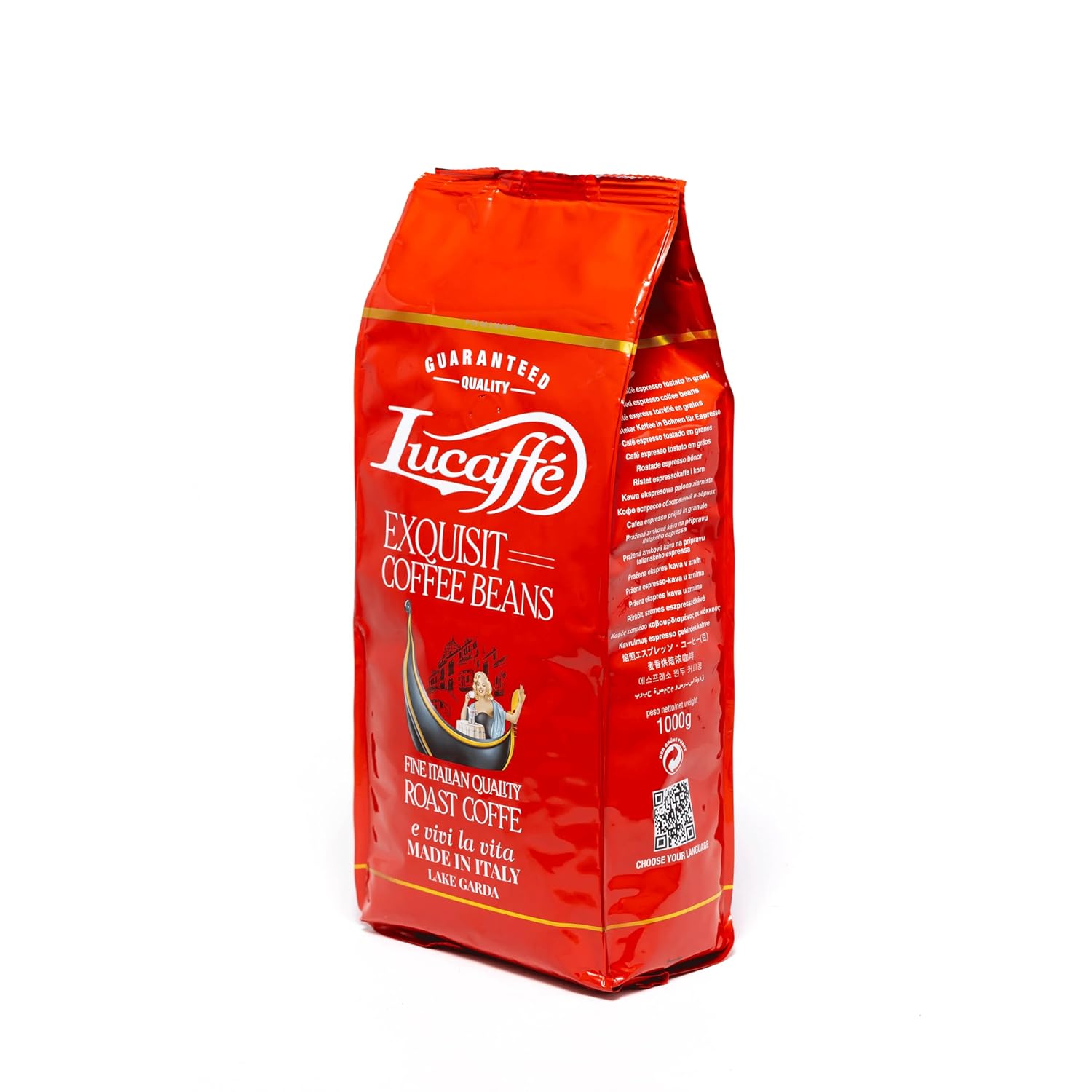 Lucaffé - Coffee Beans Exquisit, 1 kg | Whole Beans Coffee for Espresso | Medium Roast | Exquisite and Aromatic Taste | Enveloping aroma