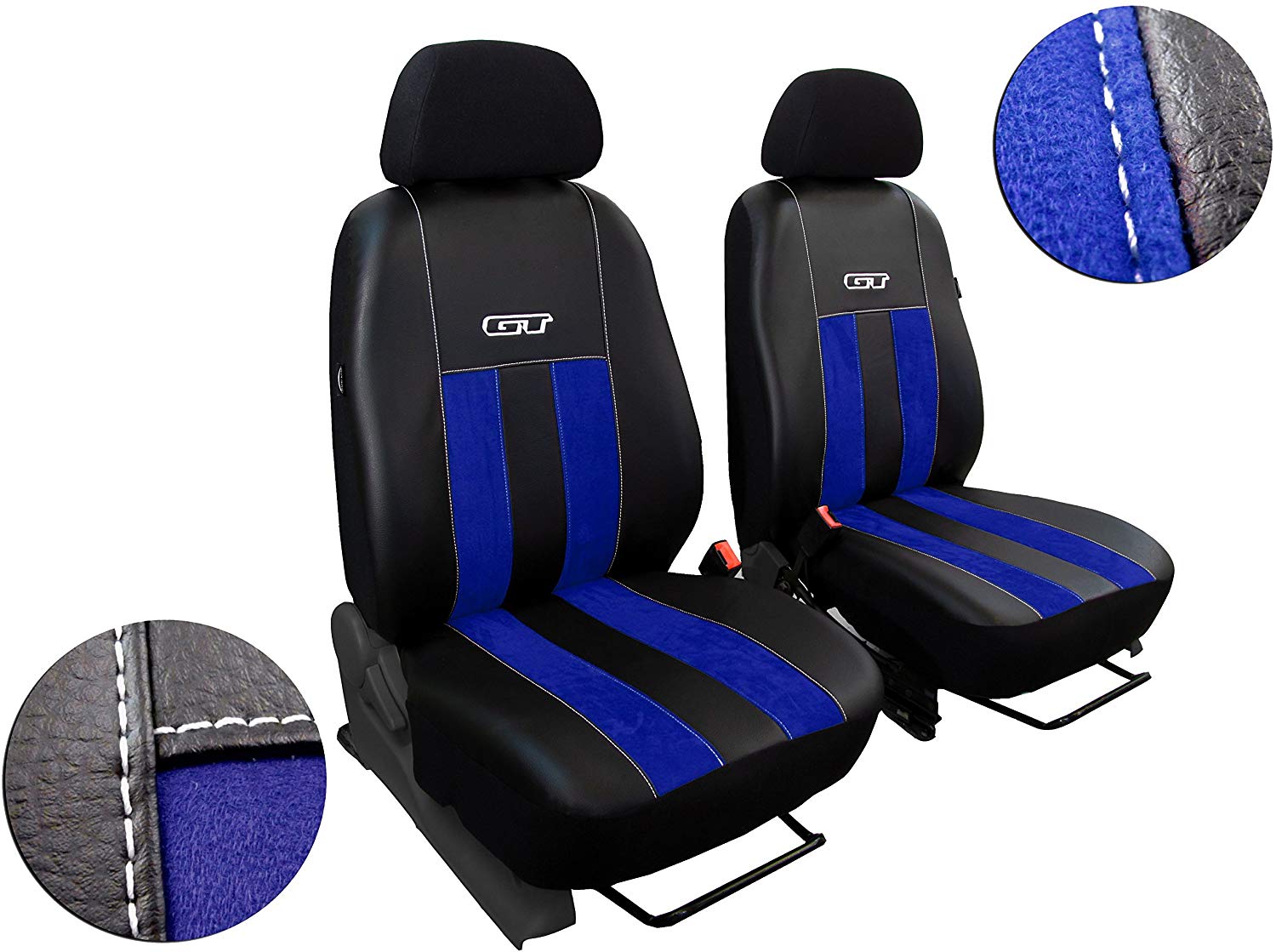 Pokter Front Seat Covers Custom Seat Pads/Covers for Citroen Jumper II GT Synthetic Suede with Ecoleder.. Includes 3 Colours Other Offers. (Blue)