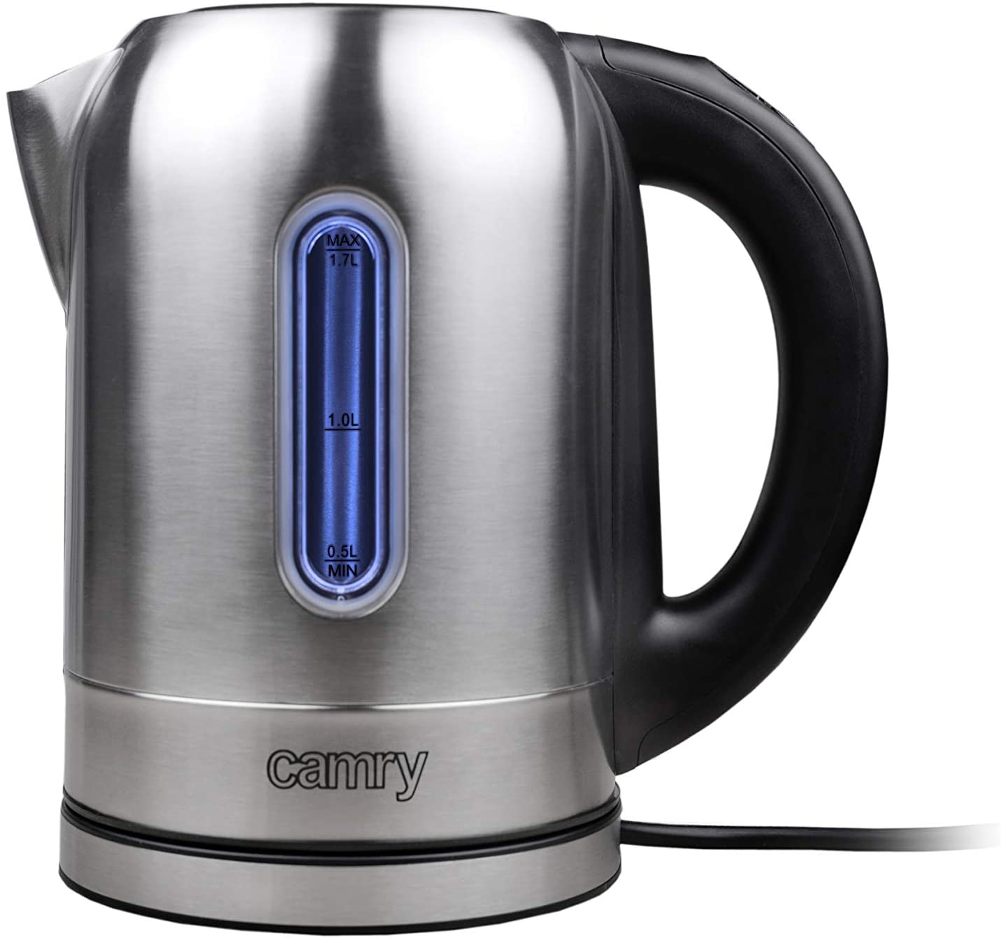 CAMRY Stainless steel kettle warming function temperature selection 2,200 Watt 1.7 liters (Inside + outside) LED light in the color change temperature setting