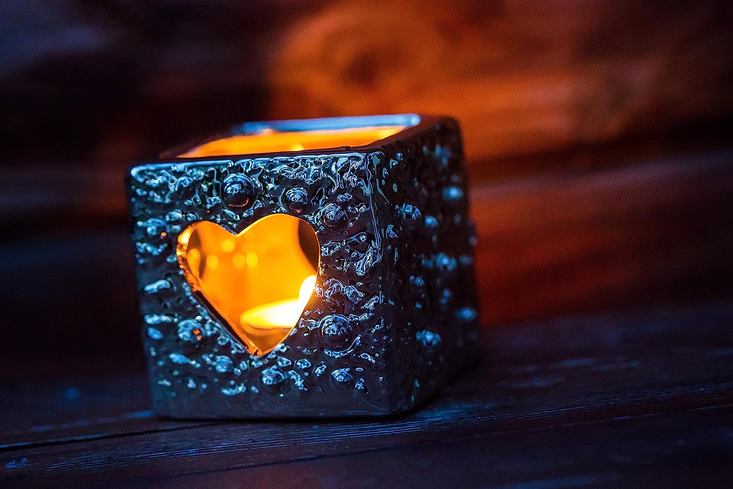 DARO DEKO Daro Decorative Ceramic Tealight Holder Silver Various Designs - Single or Set of 4