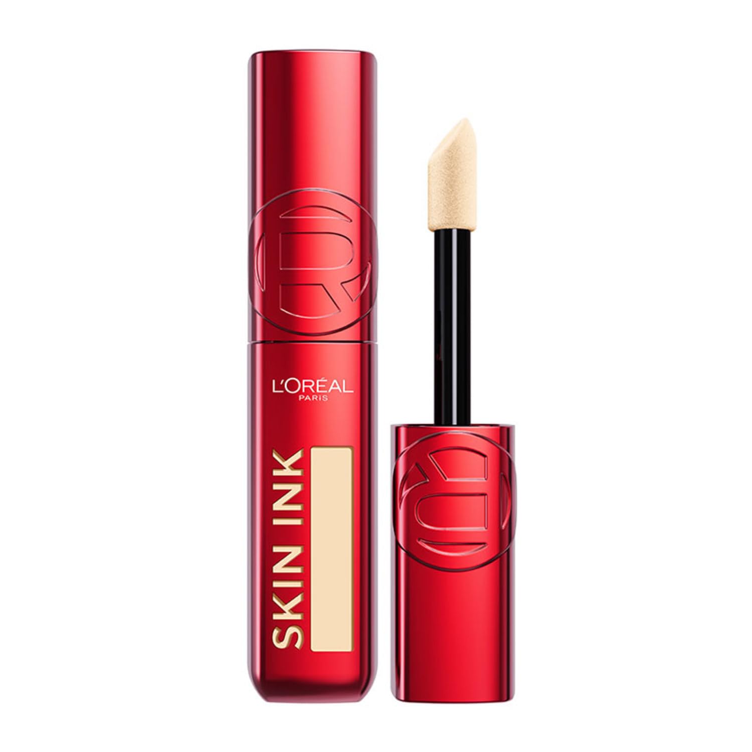 L'Oréal Paris L\'Oreal Paris Infaillible Skin Ink, Foundcealer, Opaque Like a Foundation, Light Like a Concealer, Up to 48H Semi-Permanent Make-Up, Waterproof, Sweat-Resistant, No Staining, Light Warm 100