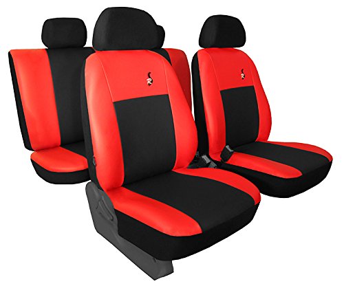 Pokter \'CUSTOMISED Caddy. Car Seat Cover Set – \"Road Light Red