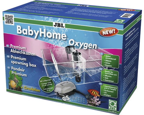 Spawning box JBL BabyHome Oxygen with air pump, air hose, air stone