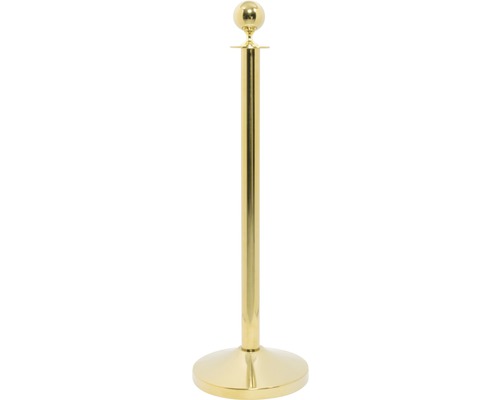 Classic stainless steel gold bollard set, post + base 95 cm