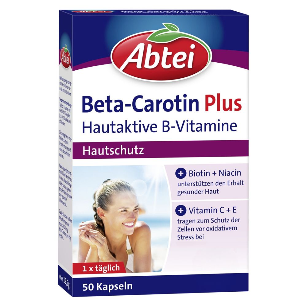 Abtei Abbey Beta-Carotene Plus Skin-Active B Vitamins 50 St