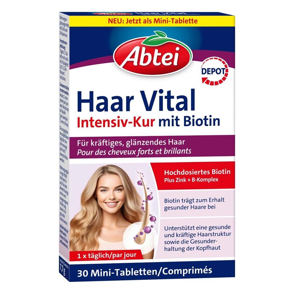 Abtei DEPOT® Hair Vital Intensive Treatment with Biotin, 30 capsules