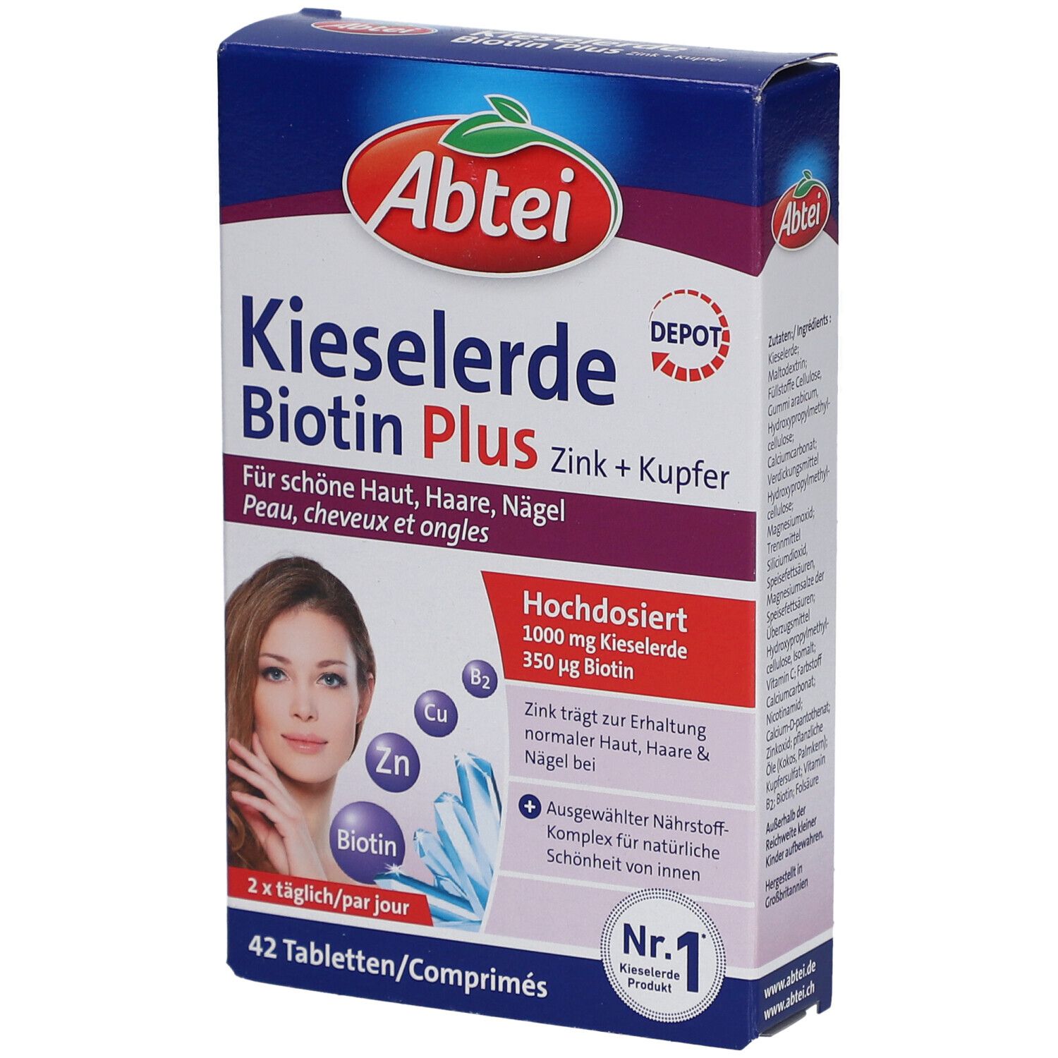 Abtei Abbey Silica Biotin Plus 42 St
