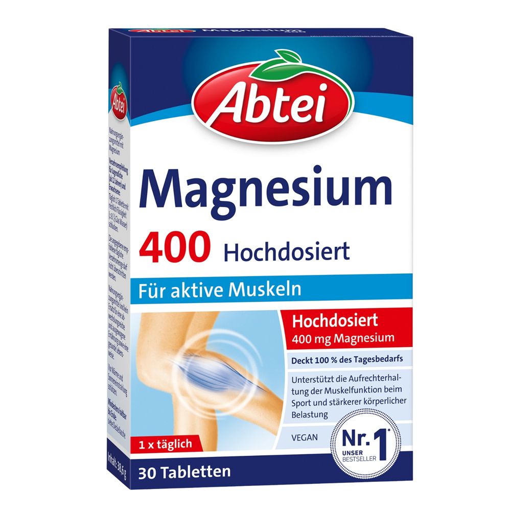 Abtei Magnesium 400 high dose 30 St
