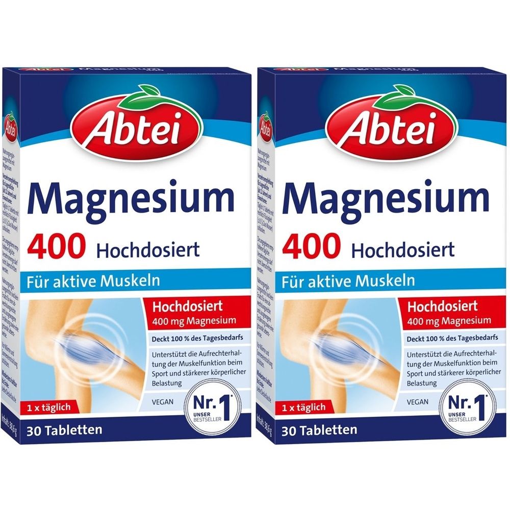 Abtei Magnesium 400 high dose, 60 capsules