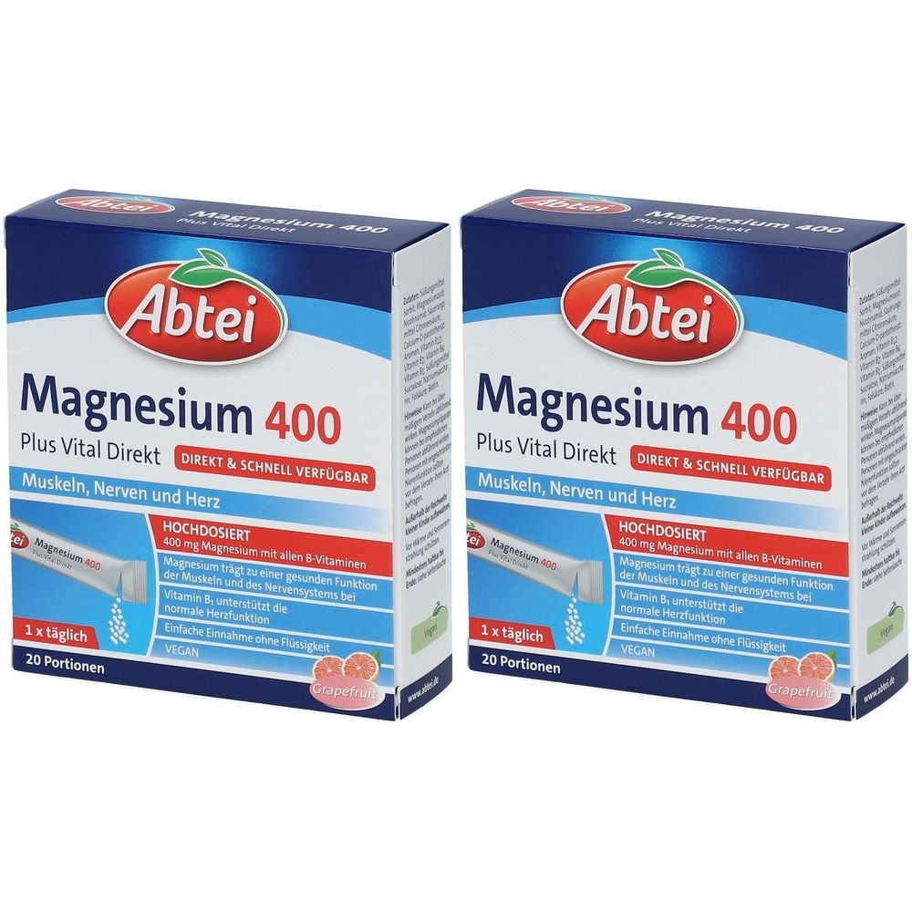 Abtei Magnesium 400 Plus Vital Direct, 40 capsules
