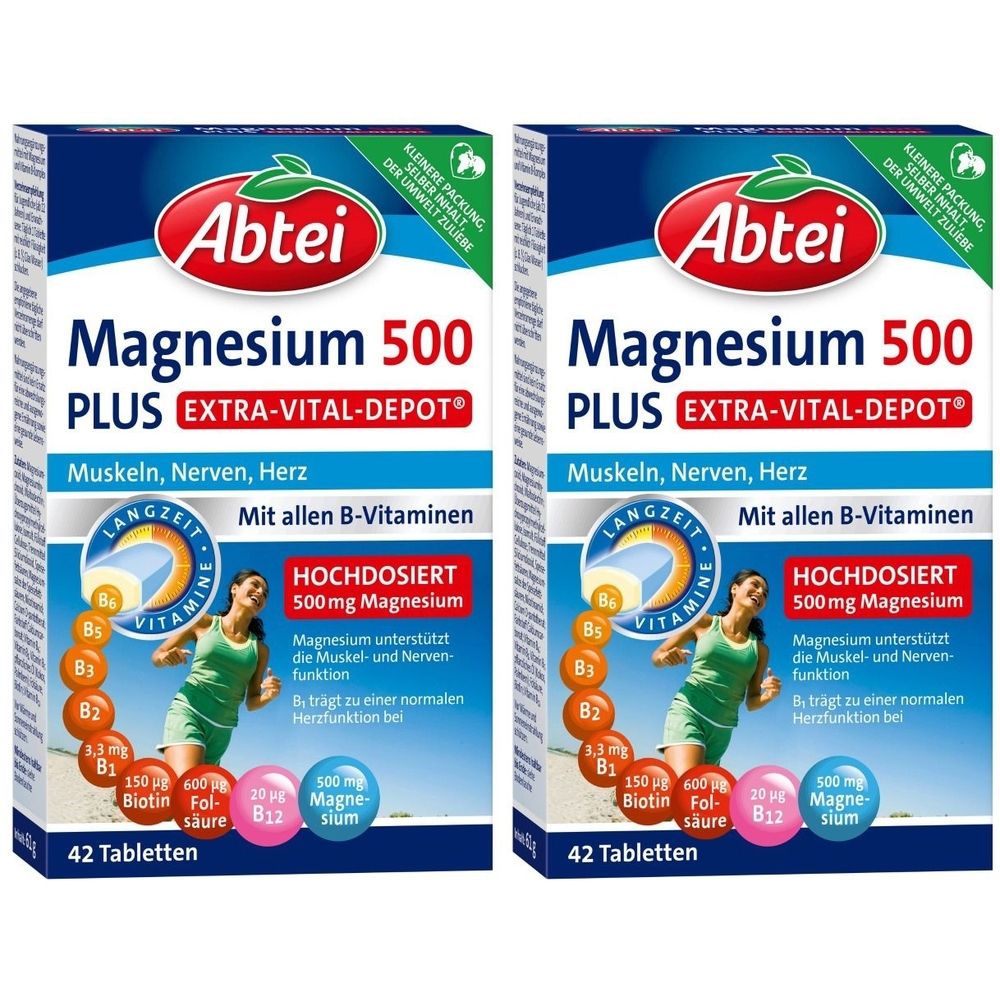 Abtei Magnesium 500 Plus Extra Vital Depot, 84 capsules