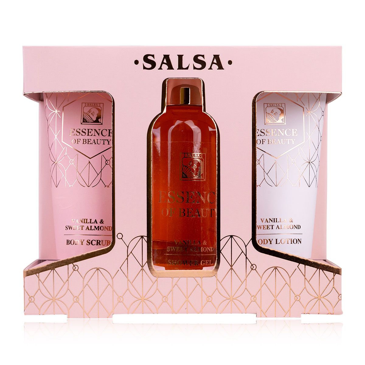 Accentra Bath Set Essence of Beauty Vanilla & Sweet Almond Gift Set, 360 ml