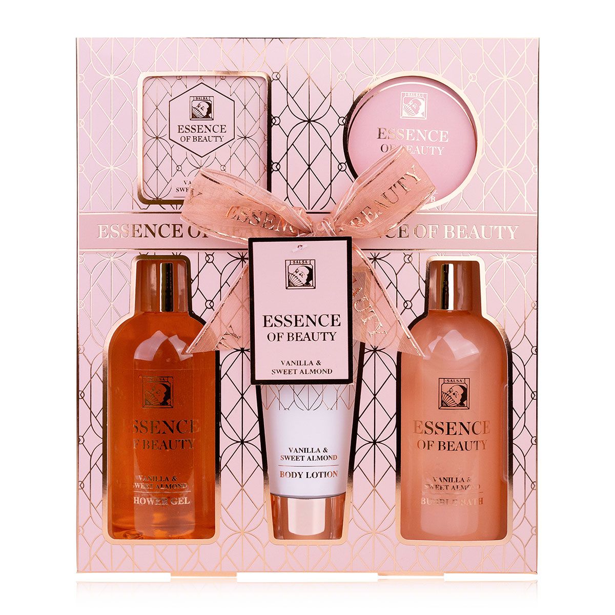 Accentra Bath Set Essence of Beauty Vanilla & Sweet Almond Gift Set