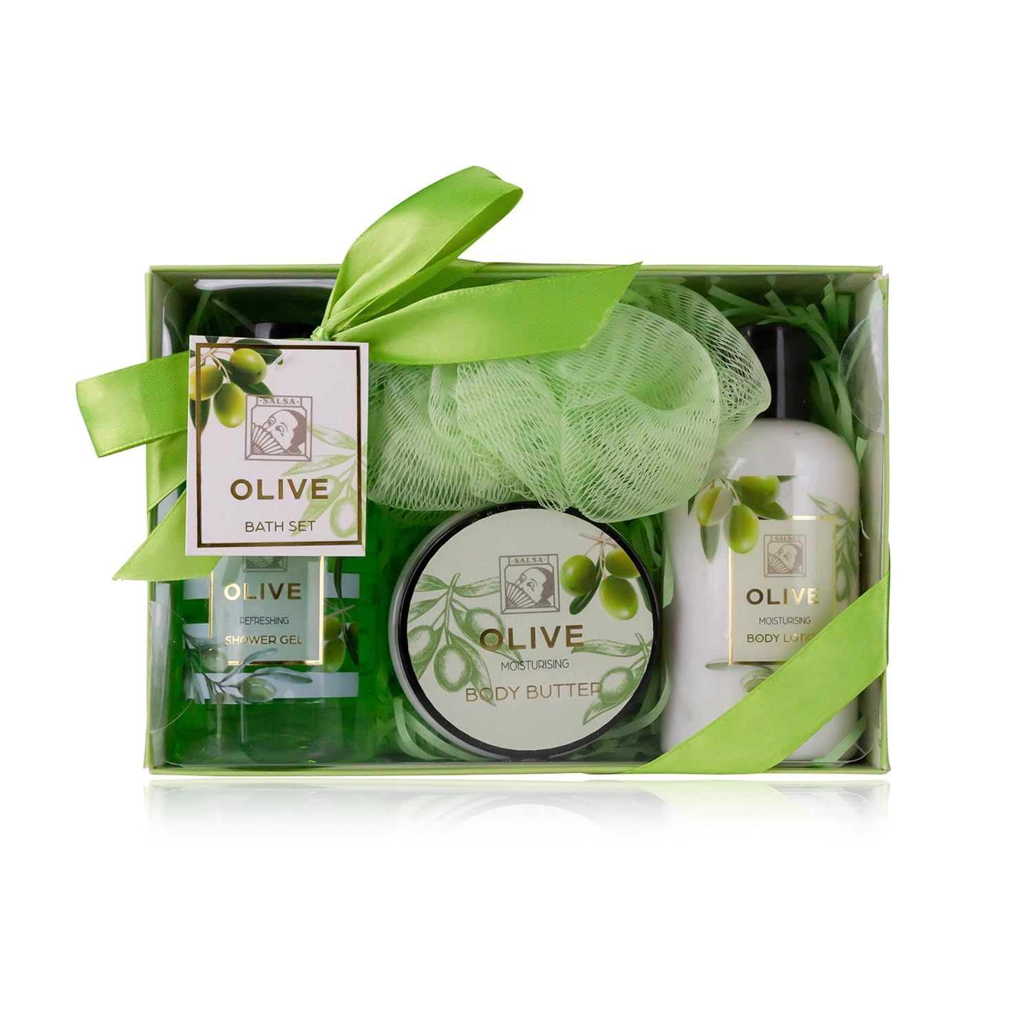 Accentra – Shower Set for Women, Gift Set OLIVE in a beautiful gift box