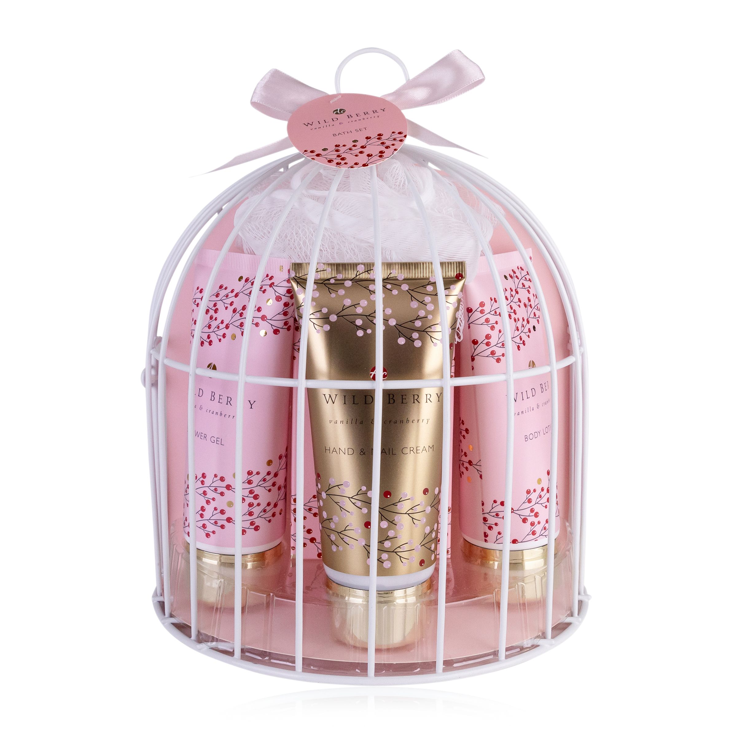 accentra Gift Set Bath Set Care Set Birdcage Wild Berry Gift Idea