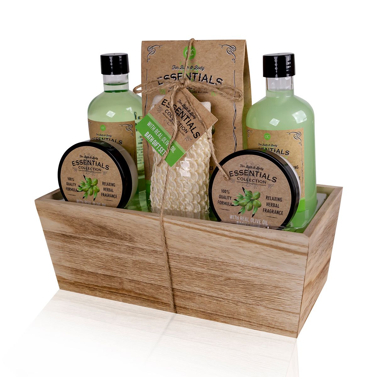 accentra gift set "Olive" in wooden basket, 1 St